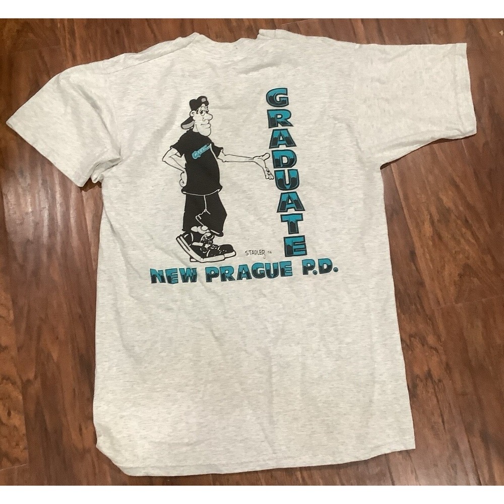 VTG 90s Gang Resistance Hialeah FL Graduate T-Shirt Adult Mens  Gray 94